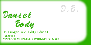 daniel body business card